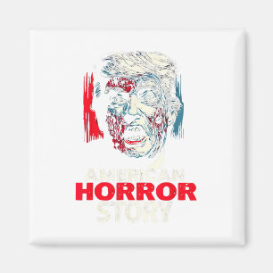 American Trump Zombie Horror Story Vintage Hallowe Magnet