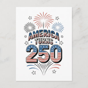 American Turn 250th 4th of July Fireworks  Postcard