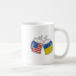 American Ukraine Flag Beer Mug Ukrainian Heritage