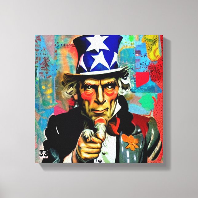 American Uncle Sam Canvas Print (Front)