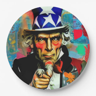 American Uncle Sam Paper Plate
