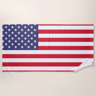 American United States USA Flag Beach Towel