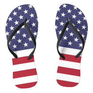 American United States USA Flag Flip Flop