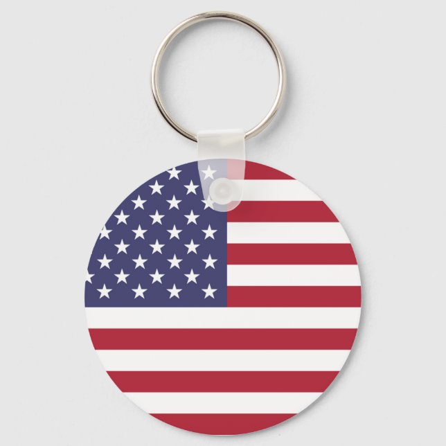 American United States USA Flag Keychain (Front)