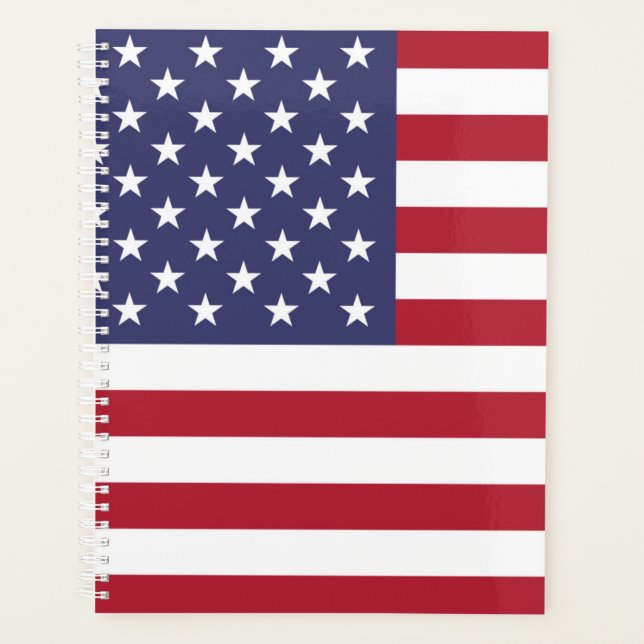 American United States USA Flag Planner (Front)