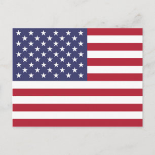 American United States USA Flag Postcard