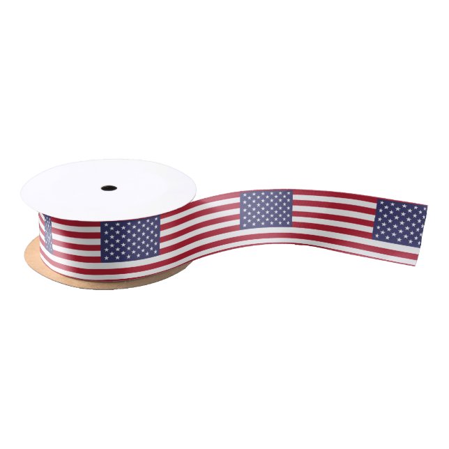 American United States USA Flag Ribbon Satin Ribbon (Spool)