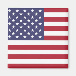 American United States USA Flag Square Magnet