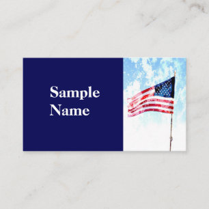American US flag art patriotic design Business Card