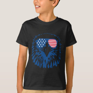 American Us Flag Cool Eagle 4th July Patriotic For T-Shirt