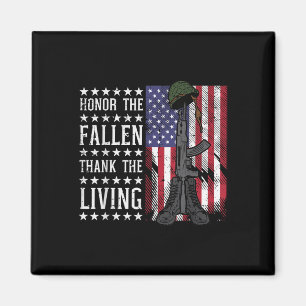 American Us Flag Honour The Fallen Thank Living Me Magnet