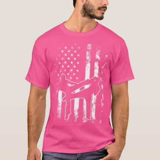 American Us Flag Kung Fu T-Shirt