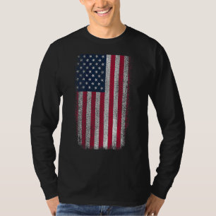 American Us Flag Patriotic Distressed Usa Flag T-Shirt