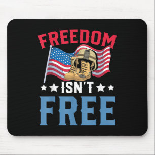American Us Flag United States Freedom Soldier Mem Mouse Mat