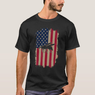 American US Flag Wasp T Shirt