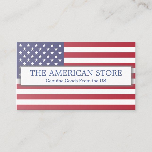 American / US Store - Flag Business Card (Front)