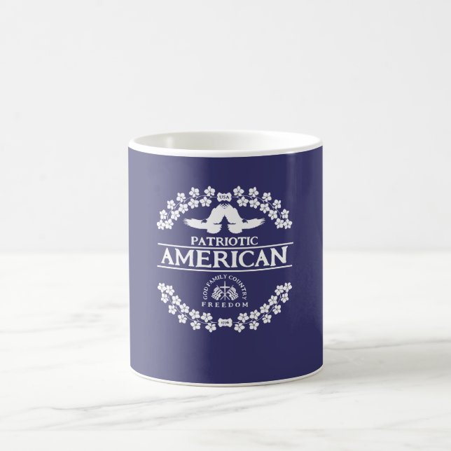 AMERICAN | USA 1776 | GOD FAMILY COUNTRY FREEDOM COFFEE MUG (Center)
