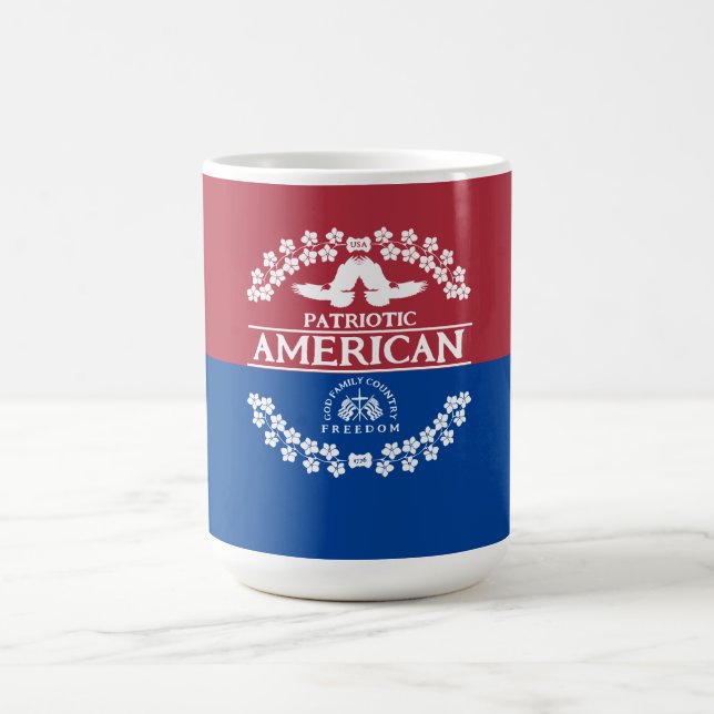AMERICAN | USA 1776 | GOD FAMILY COUNTRY FREEDOM COFFEE MUG (Center)