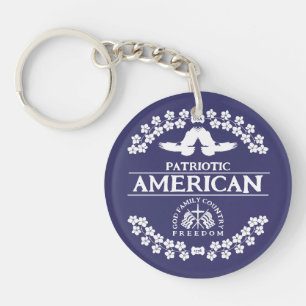 AMERICAN   USA 1776   GOD FAMILY COUNTRY FREEDOM KEY RING