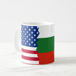 American/USA and Bulgarian Flag Coffee Mug
