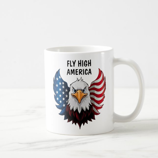 American USA Eagle Flag  Coffee Mug (Right)