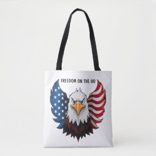 American USA Eagle Flag Tote Bag