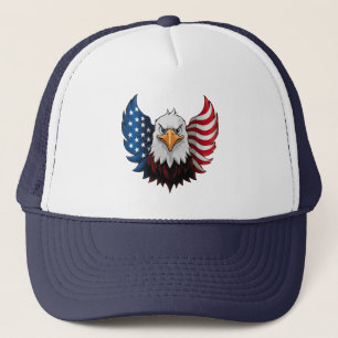 American USA Eagle Flag Trucker Hat