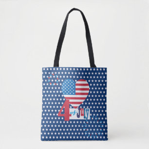 American USA Flag 4th of July Design Personalise Tote Bag