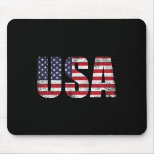 American Usa Flag 4th Of July Patriotic Men Women Mouse Mat
