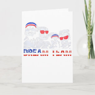 American Usa Flag Dream Team Funny Patriotic Retro Card
