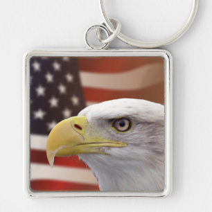 American USA Flag & Eagle Keychain