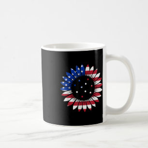 American Usa Flag Flower Memorial Day Veteran Grap Coffee Mug