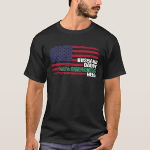 American USA Flag Husband Daddy Fish And Game Ward T-Shirt