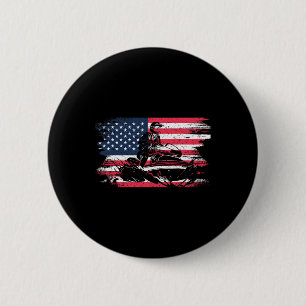 American Usa Flag Jet Ski For Women Kids Men 6 Cm Round Badge