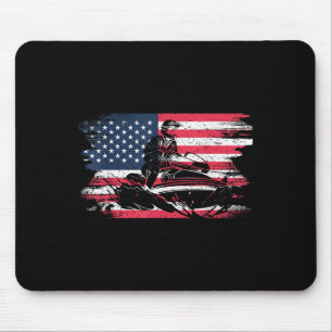 American Usa Flag Jet Ski For Women Kids Men  Mouse Mat