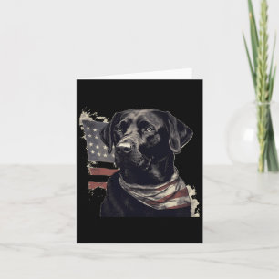American Usa Flag Lab Owner Black Labrador Retriev Card