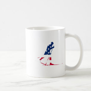 American Usa Flag Nordic Ski Cool Skier Gift Top T Coffee Mug