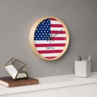 American USA Flag Patriotic Home Office Decor Name