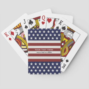 American USA Flag Patriotic July 4th Custom Playing Cards