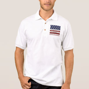 polo shirt red white blue