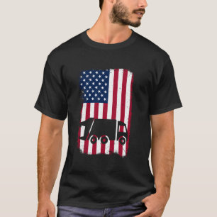 American USA Flag Patriotic Men Women Boys Garbage T-Shirt