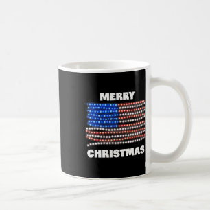 American Usa Flag Patriotic Merry Christmas Xmas L Coffee Mug