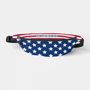 AMERICAN USA FLAG Personalised Patriotic Bum Bags