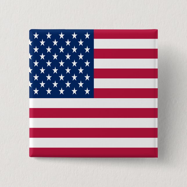 American USA Flag Pride Design-76353 15 Cm Square Badge (Front)