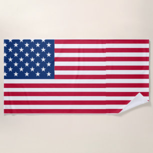 American USA Flag Pride Design-76353 Beach Towel