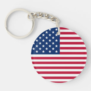 American USA Flag Pride Design-76353 Key Ring