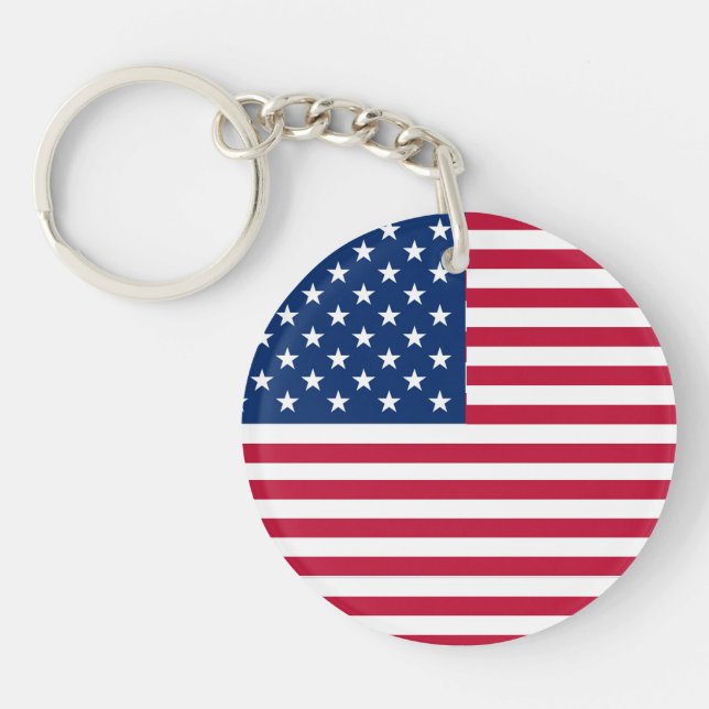 American USA Flag Pride Design-76353 Key Ring (Front)