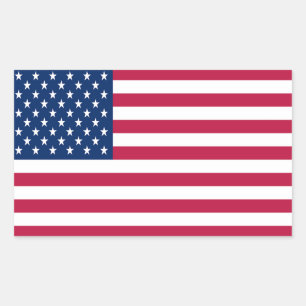 American USA Flag Pride Design-76353 Rectangular Sticker