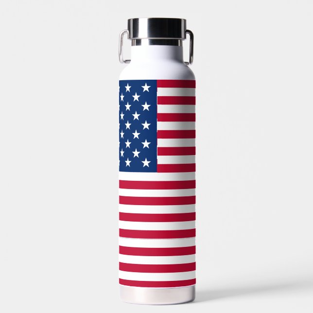 American USA Flag Pride Design-76353 Water Bottle (Front)