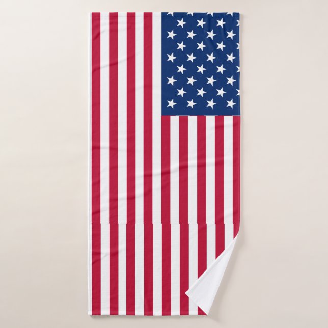 American USA Flag Pride Design Bath Towel (Bath Towel)